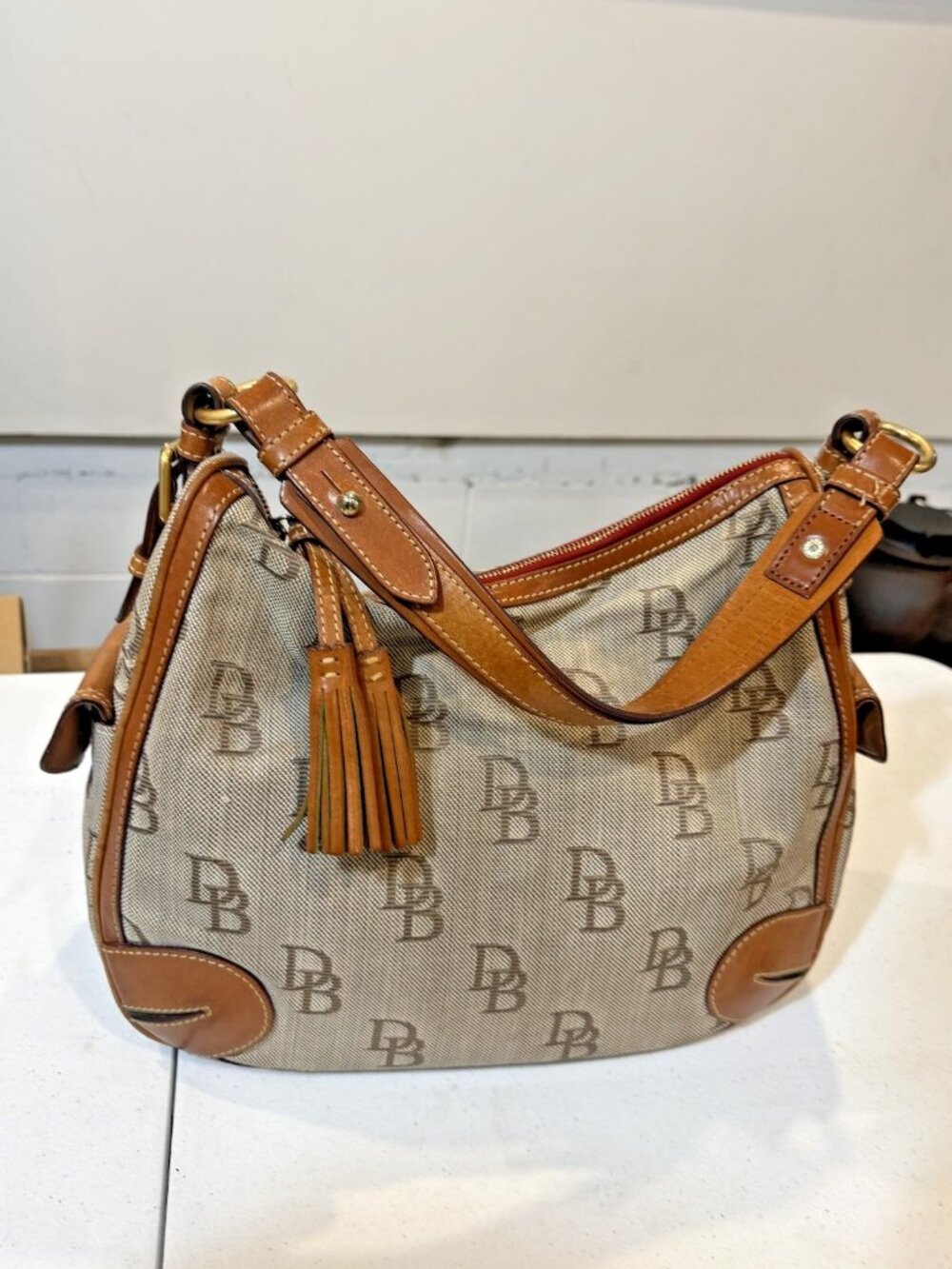 Dooney & Bourke Florentine Jacquard Side Pocket Hobo Shoulder Bag